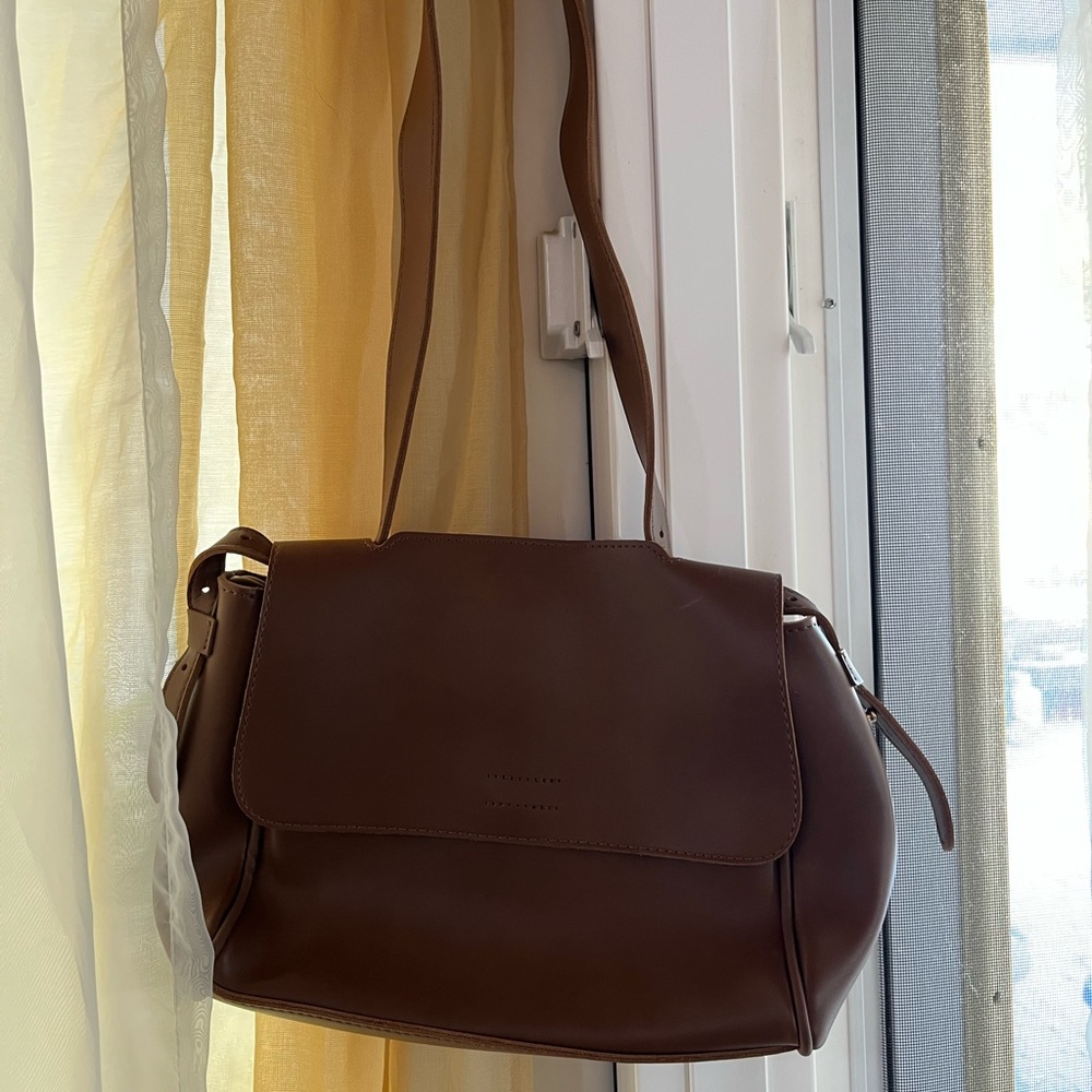 Brown Leather Shoulder Bag
